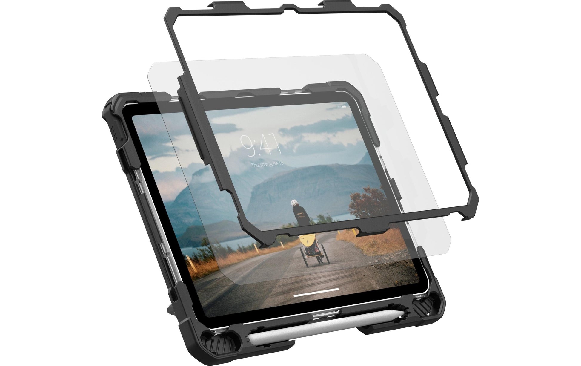 Urban Armor Gear UAG Tablet-Hülle für iPad 10,9" (10. Gen.) – Silber/Schwarz