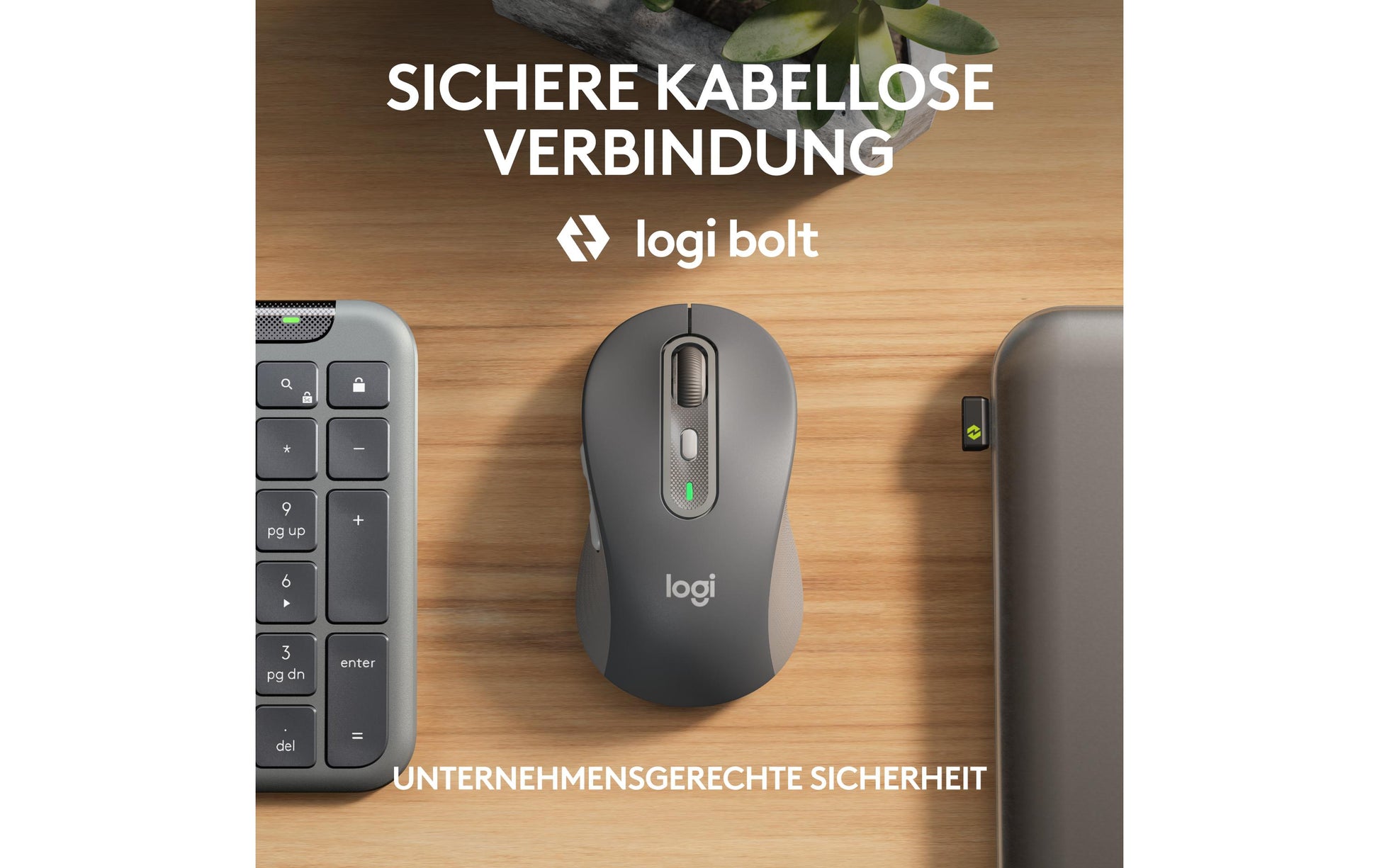 Logitech Slim Combo MK950 – Tastatur, CH-Layout (DE-CH), Grau