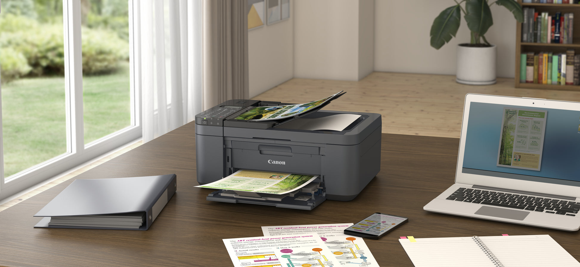 Canon Pixma TR4755I – Farbiges Tintenstrahl-MFP A4, 4-in-1 – USB/WLAN – Duplex, ADF – 8,8 ppm S/W