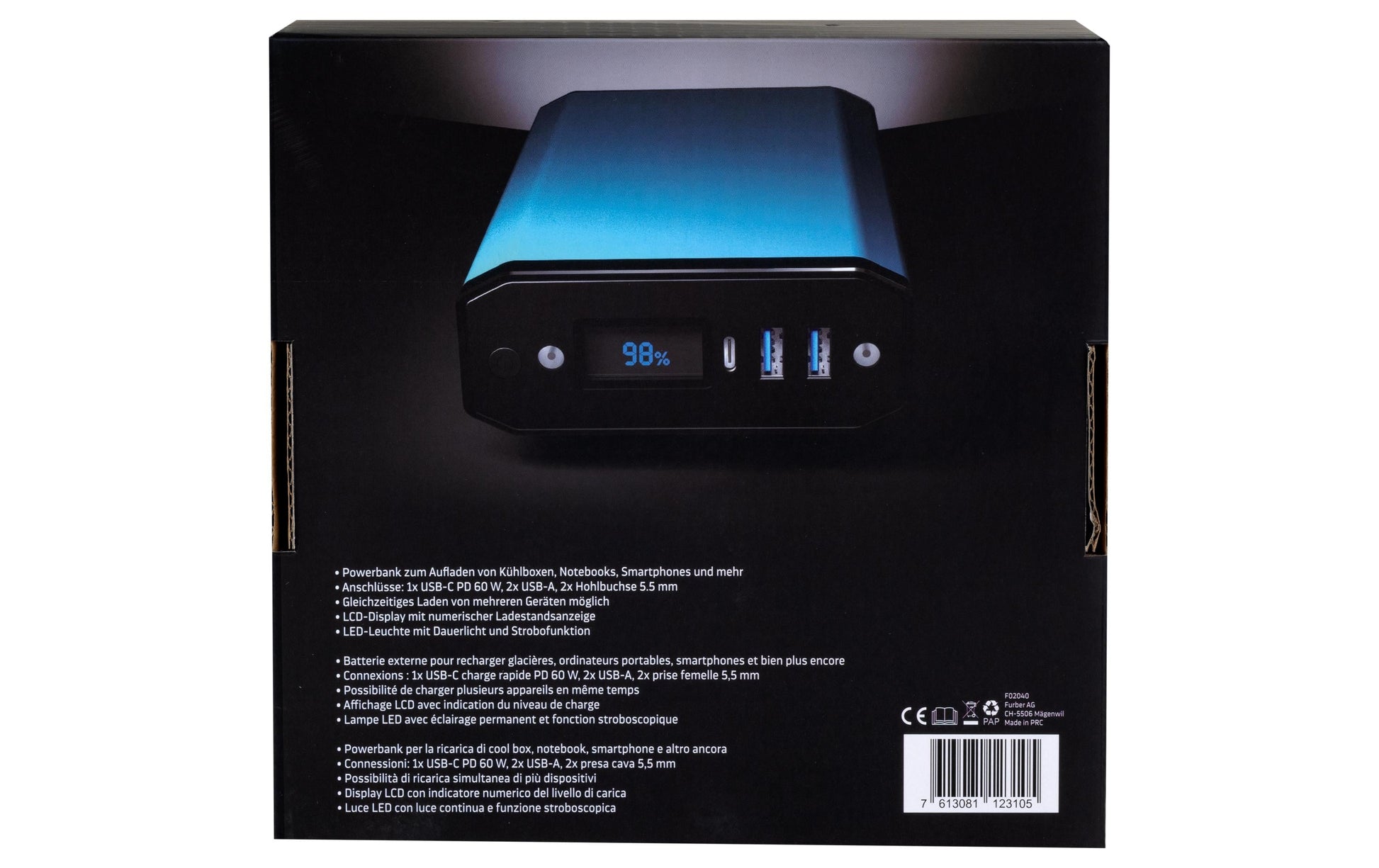KOOR Kühlbox ACUX 18 – 18 l, 100/240 V, Kompressor, Energieeffizienzklasse D
