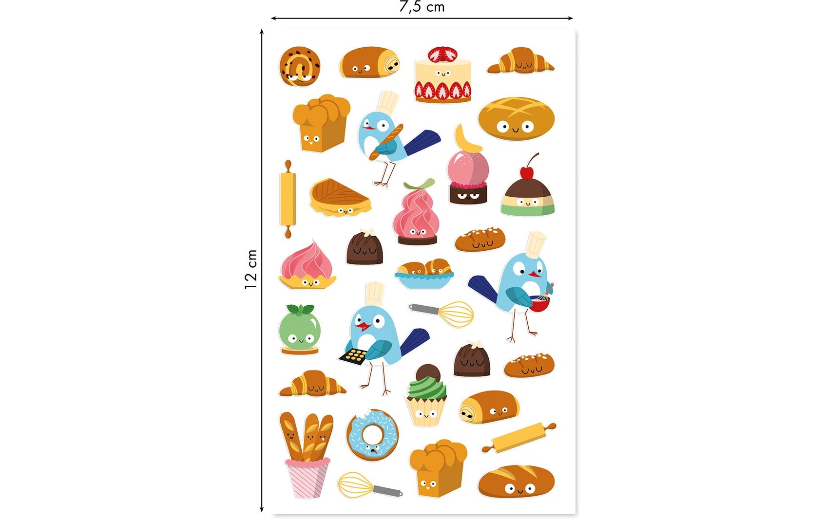 Clairefontaine Sticker Kinder – 7,5 × 12 cm, Gebäck