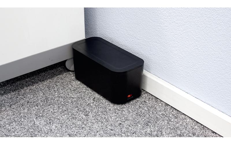Steffen Steckdosenleiste, 5×T13, mit Schalter, Kabelgehäuse 305×140×140 mm – schwarz