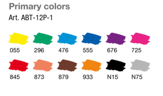 Tombow Filzstifte ABT Dual Brush Pen, auswaschbar, 12 Stk.