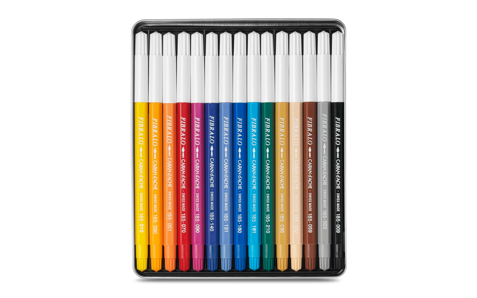 Caran d-Ache Caran d'Ache – Filzstifte Fibralo, Strichbreite 2,8 mm, auswaschbar, 15 Farben