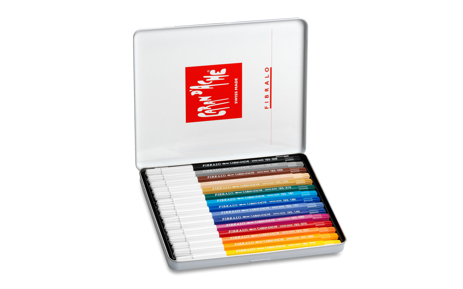 Caran d-Ache Caran d'Ache – Filzstifte Fibralo, Strichbreite 2,8 mm, auswaschbar, 15 Farben