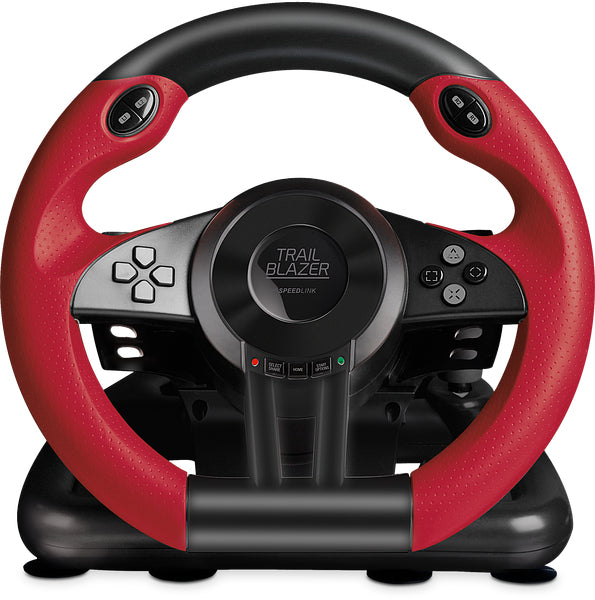 SPEEDLINK TRAILBLAZER SL450500B – Steuerrad – USB (kabelgebunden), Schwarz, für PC, PlayStation & Xbox