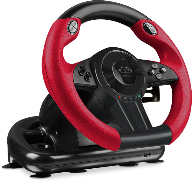 SPEEDLINK TRAILBLAZER SL450500B – Steuerrad – USB (kabelgebunden), Schwarz, für PC, PlayStation & Xbox