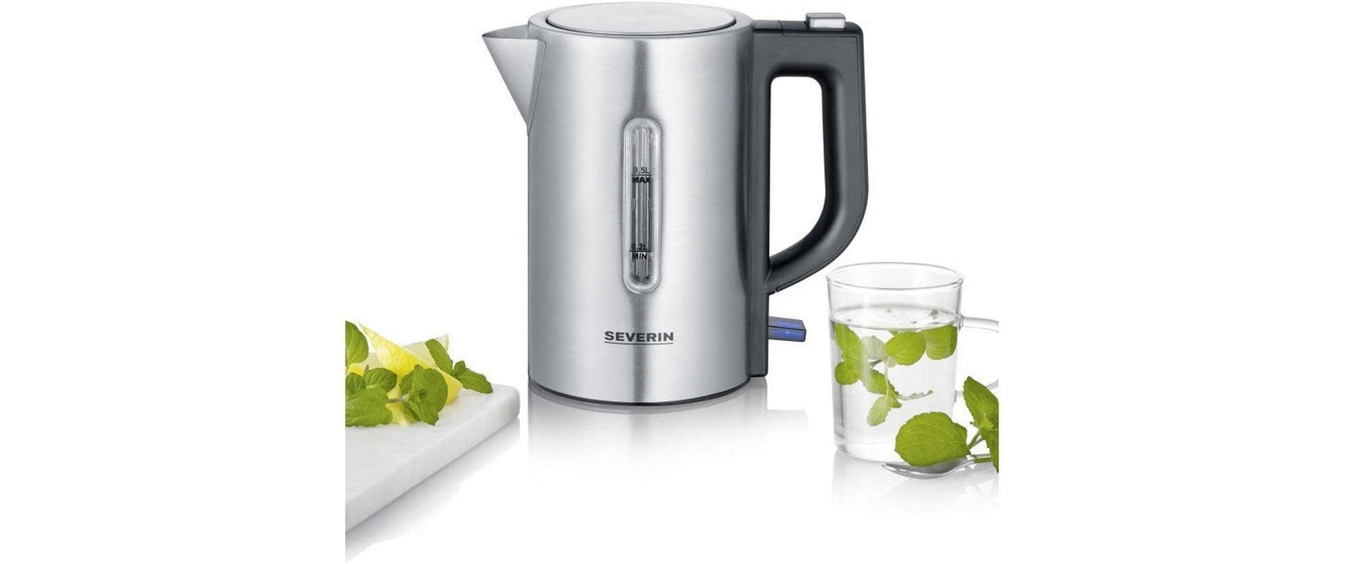Severin Wasserkocher – 0,5 l, Edelstahl, WK3647