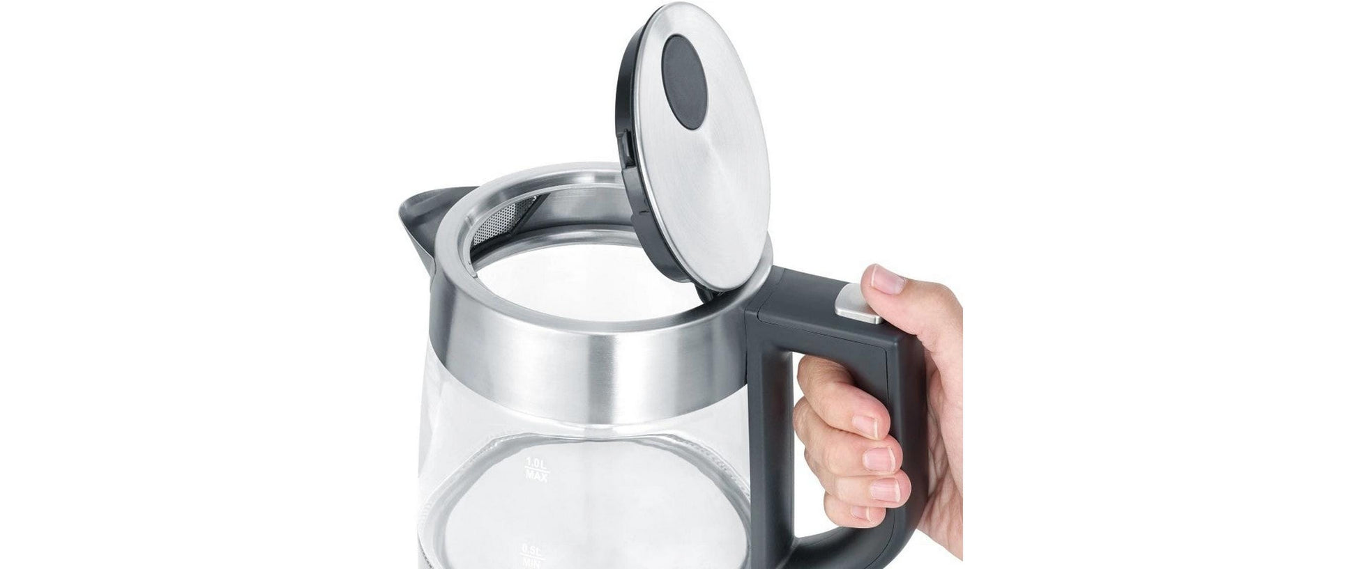 Severin Wasserkocher – 1 l, Glas, Schwarz, WK 3468