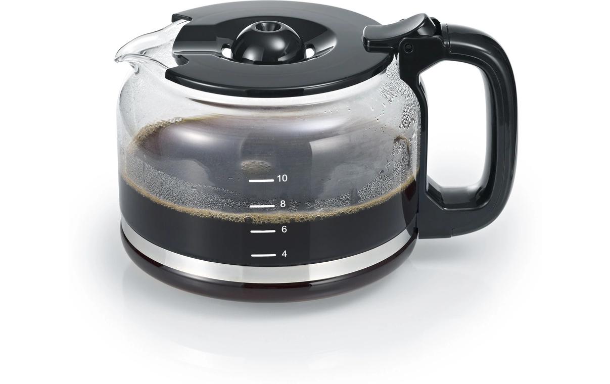 Severin KA4810 Filterkaffeemaschine – 10 Tassen, 1,4 l, Karaffe, Schwarz/Edelstahl