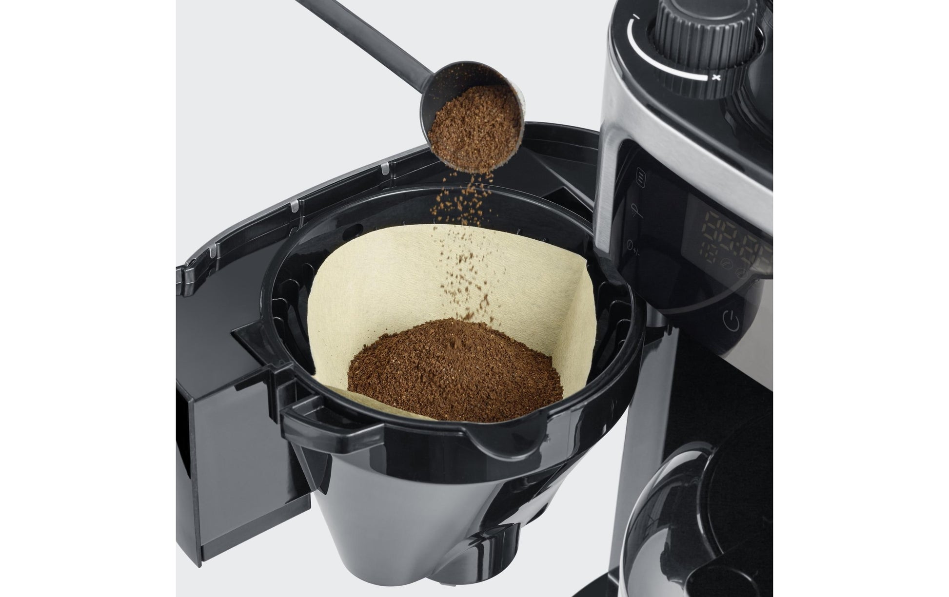 Severin KA4814 Filterkaffeemaschine – 8 Tassen, 1,0 l, Karaffe, Schwarz/Edelstahl
