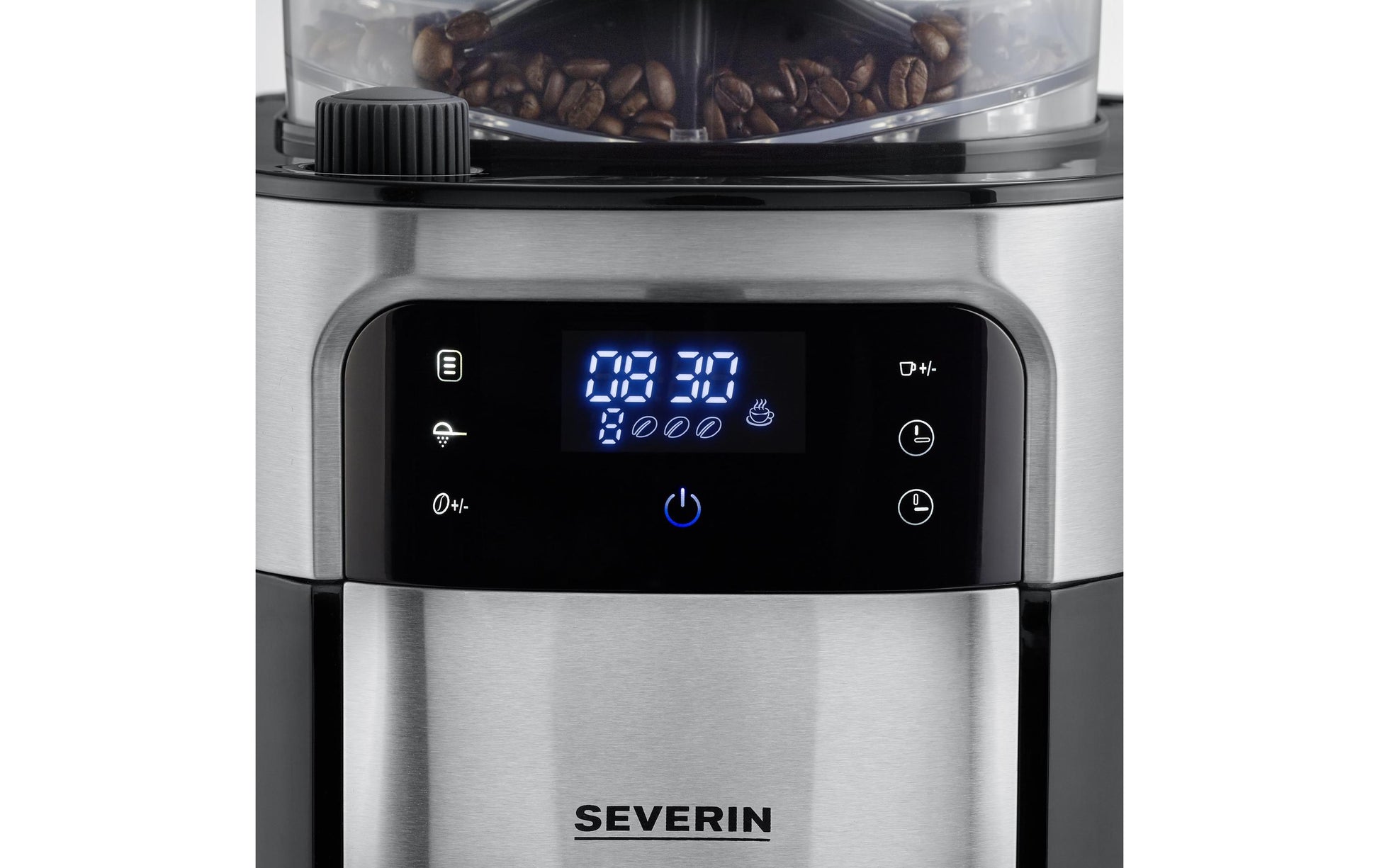 Severin KA4814 Filterkaffeemaschine – 8 Tassen, 1,0 l, Karaffe, Schwarz/Edelstahl