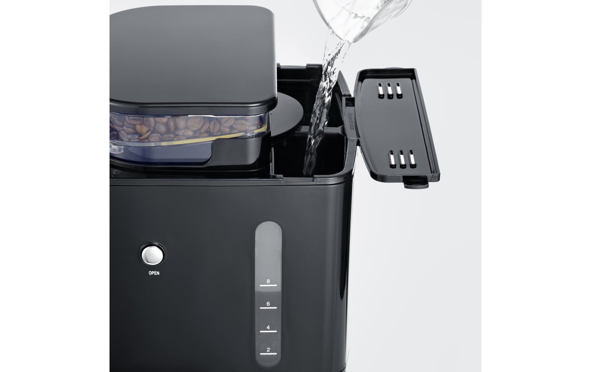 Severin KA4814 Filterkaffeemaschine – 8 Tassen, 1,0 l, Karaffe, Schwarz/Edelstahl