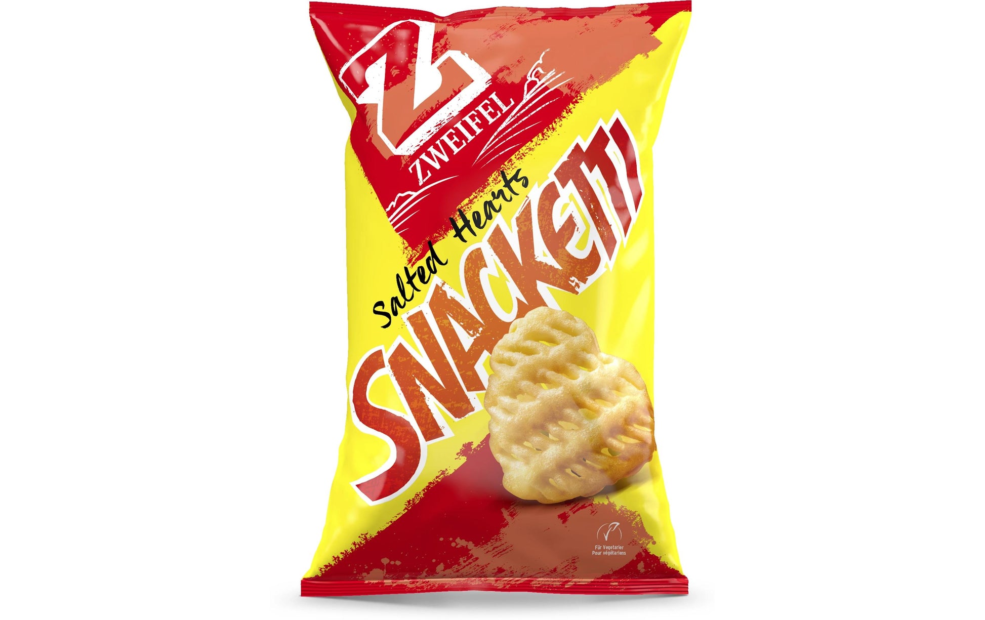 Zweifel Snacketti Hearts Chips – gesalzen – 75 g