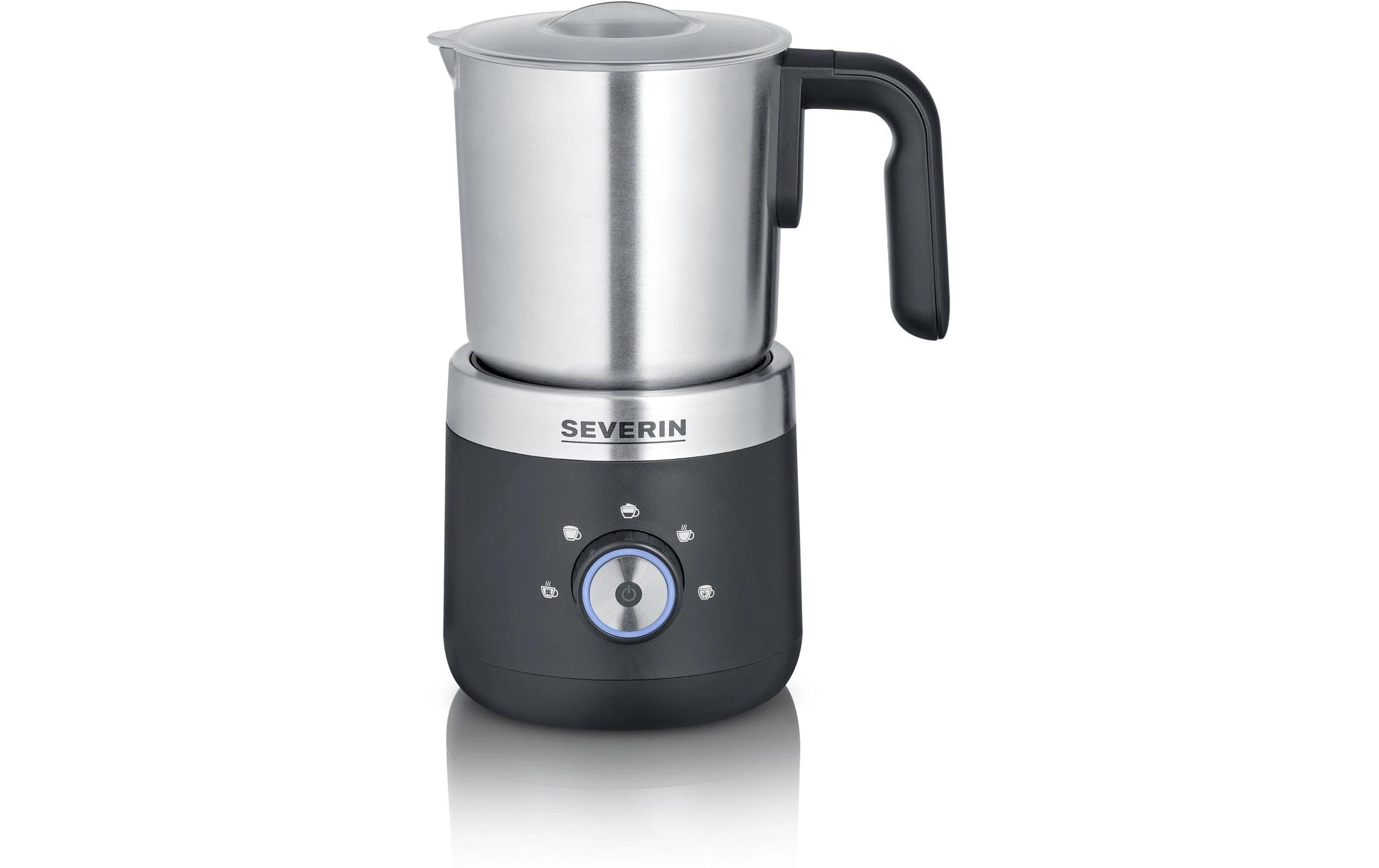 Severin Milchaufschäumer SM3588 – 300 ml, 550 W, spülmaschinenfest – schwarz/silber