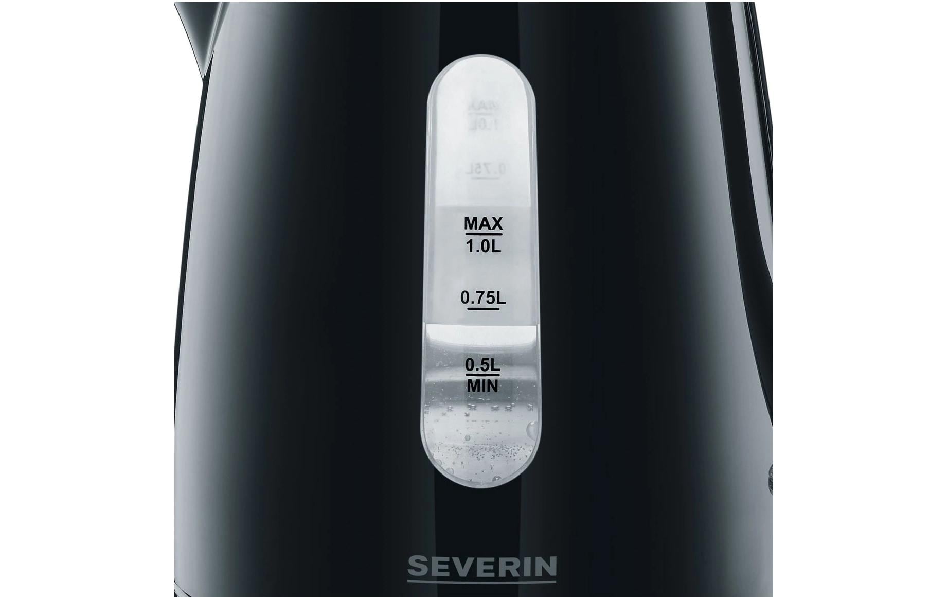 Severin Wasserkocher – 1 l, Kunststoff, Schwarz, WK3410