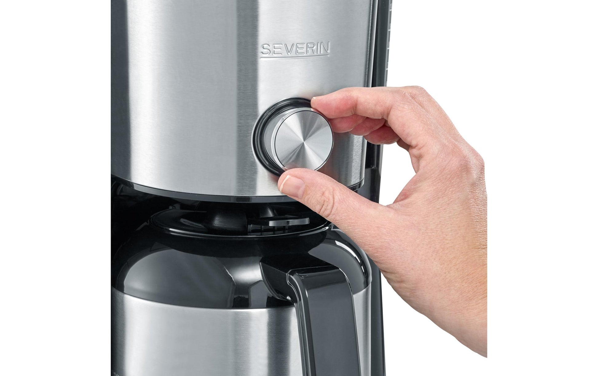 Severin KA4845 Filterkaffeemaschine – 8 Tassen, 1 l, Isolierkanne, Schwarz, 23,5 × 33,8 × 30 cm