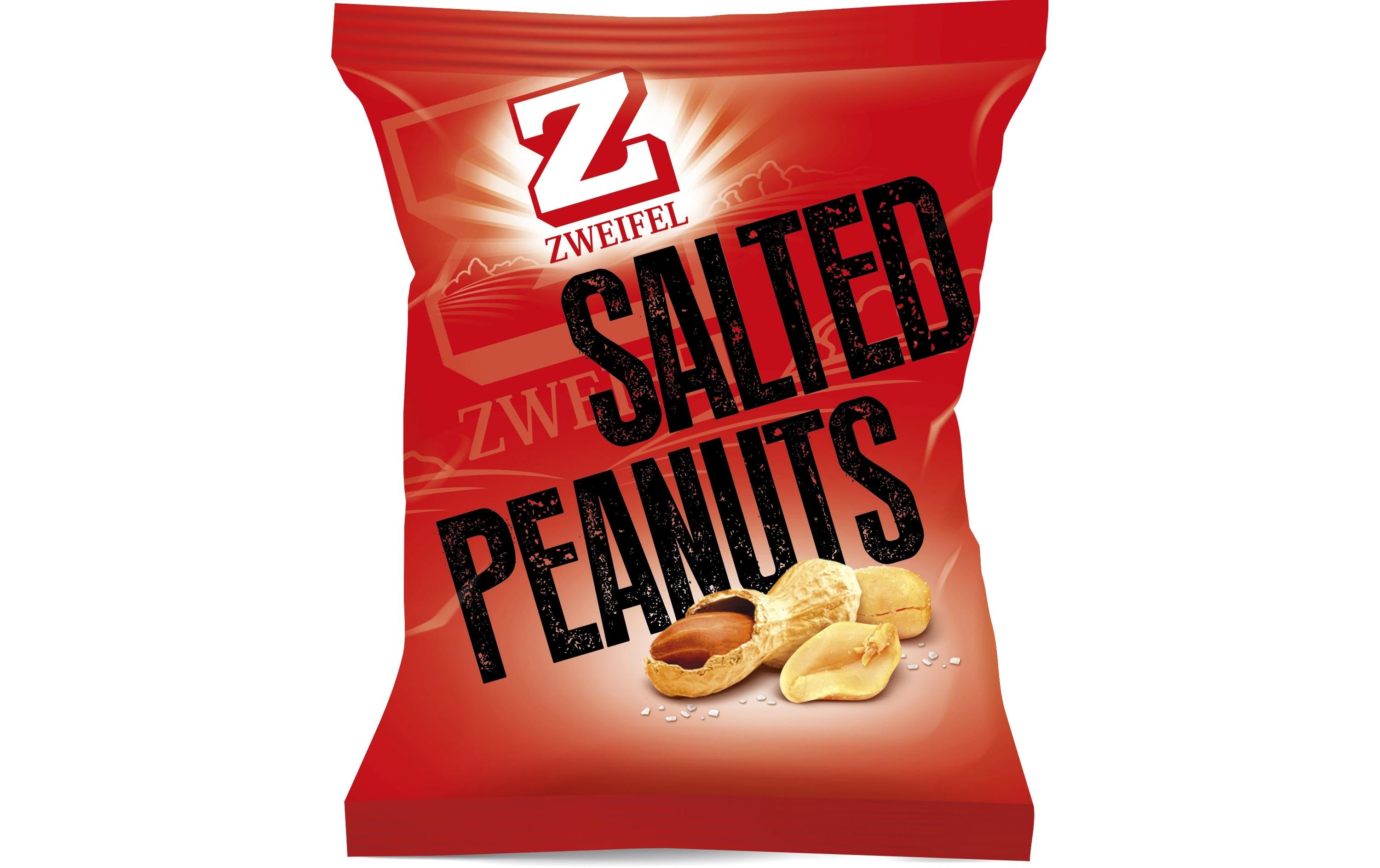 Zweifel Erdnüsse – geröstet in Sonnenblumenöl, vegan, glutenfrei, Beutel, 150 g