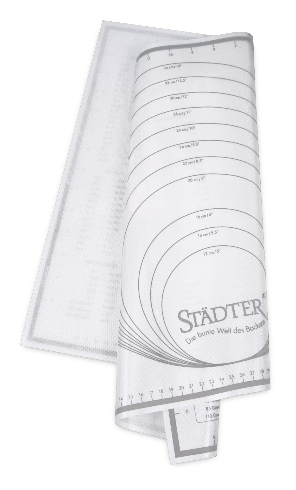Städter Maxi Backmatte 60 × 40 cm, Silikon, Weiss