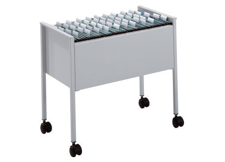 Durable Hängemappenwagen – Stahl, Grau, 65,5 × 59,2 × 36,8 cm, mit 4 Rollen, für 80 Hängemappen