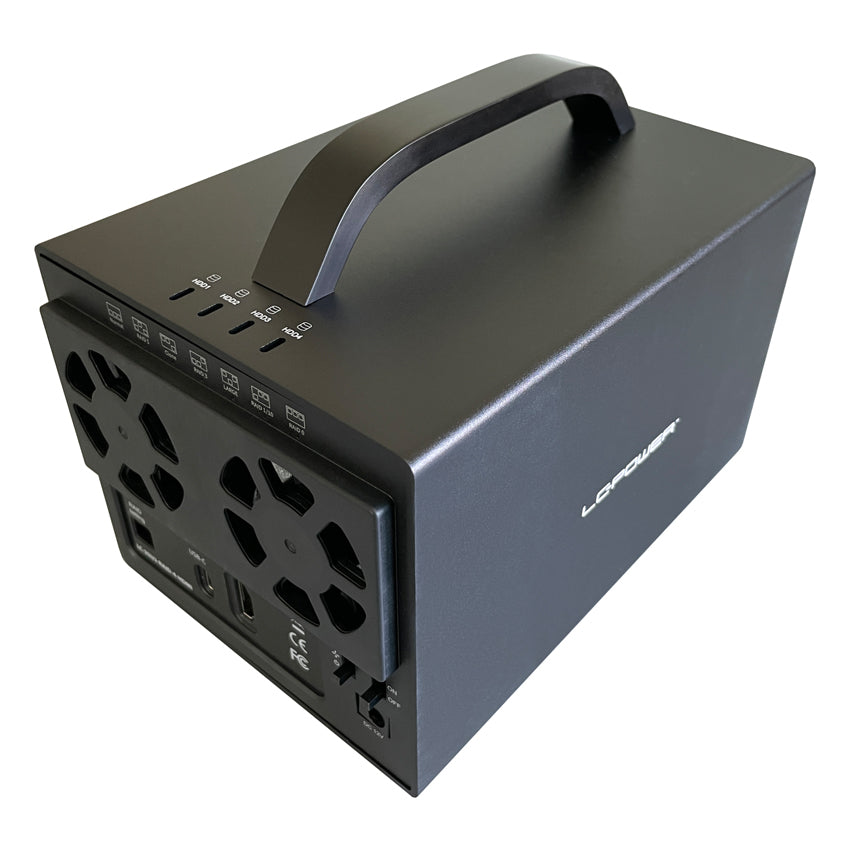 LC-Power LC-35U3-RAID-4-HDMI – 4-Bay Desktop HDD-Gehäuse – USB 3,2 Gen 1, für 3,5" HDD, SATA III