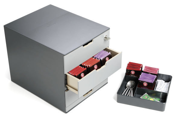 Durable Coffee Point Case 338658 – Schreibtisch-Organizer – 5 Fächer, Anthrazit, Kunststoff