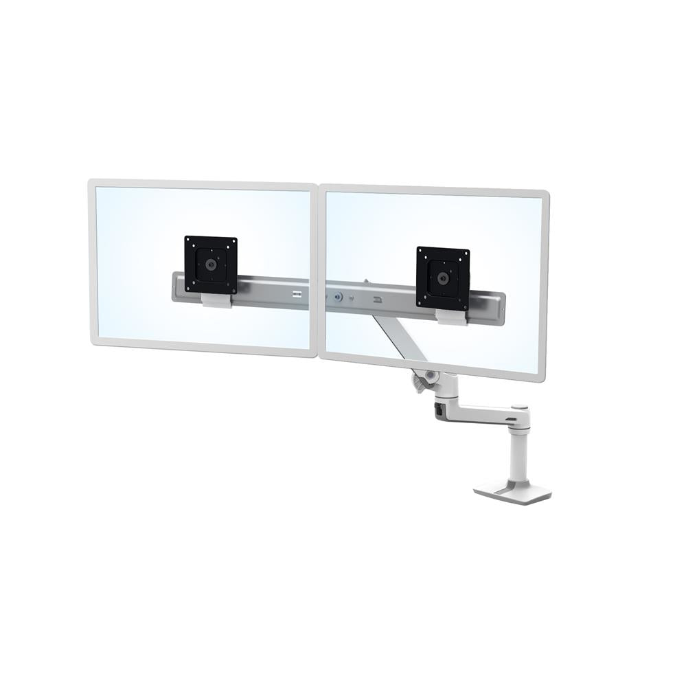 Ergotron LX Desk Dual Direct Arm – Monitorarm, Dual, bis 25", 0,9–5 kg, Lift, Weiss