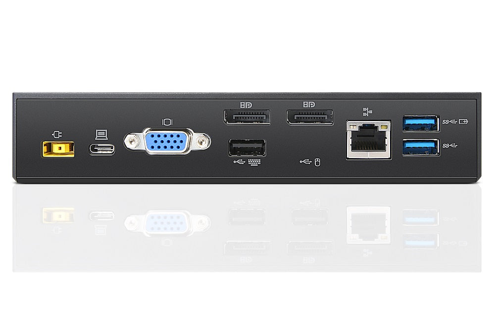 Lenovo ThinkPad Dockingstation – USB-C, 2× DP, 1× VGA, 5× USB-A, 90 W PD, GbE, 3,5 mm Audio, für Windows