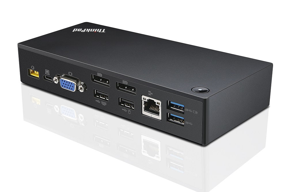 Lenovo ThinkPad Dockingstation – USB-C, 2× DP, 1× VGA, 5× USB-A, 90 W PD, GbE, 3,5 mm Audio, für Windows
