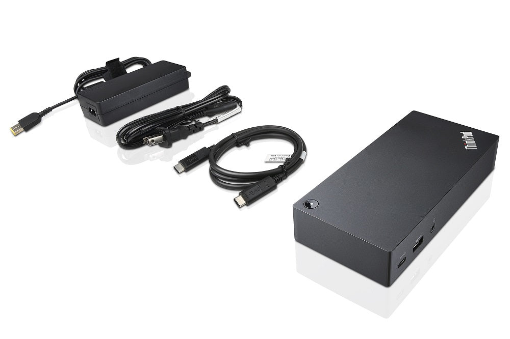Lenovo ThinkPad Dockingstation – USB-C, 2× DP, 1× VGA, 5× USB-A, 90 W PD, GbE