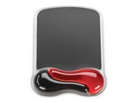 Kensington Mausmatte mit Handgelenkauflage Duo – Gel – Schwarz/Rot