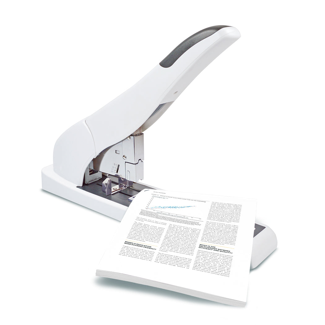 Rapesco ECO HD-210 Blockheftgerät – 210 Blatt, Flat Clinch, Weiss