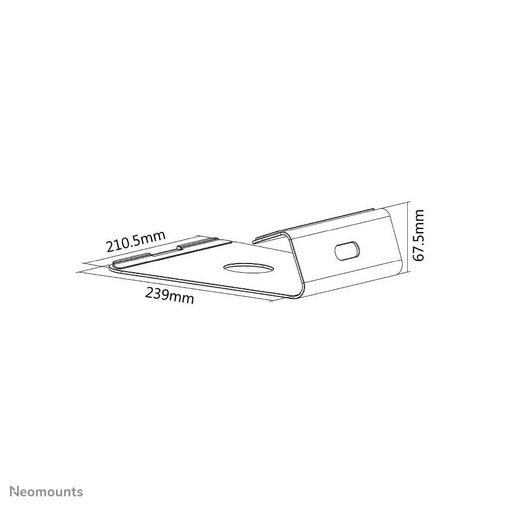 Neomounts Laptop-Ständer – für Notebooks bis 17", 5 kg Traglast – Silber