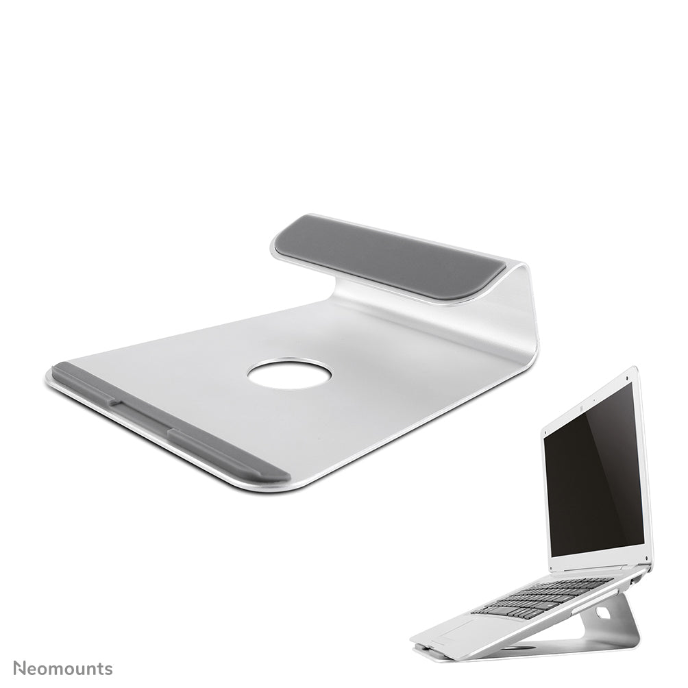 Neomounts Laptop-Ständer – für Notebooks bis 17", 5 kg Traglast – Silber