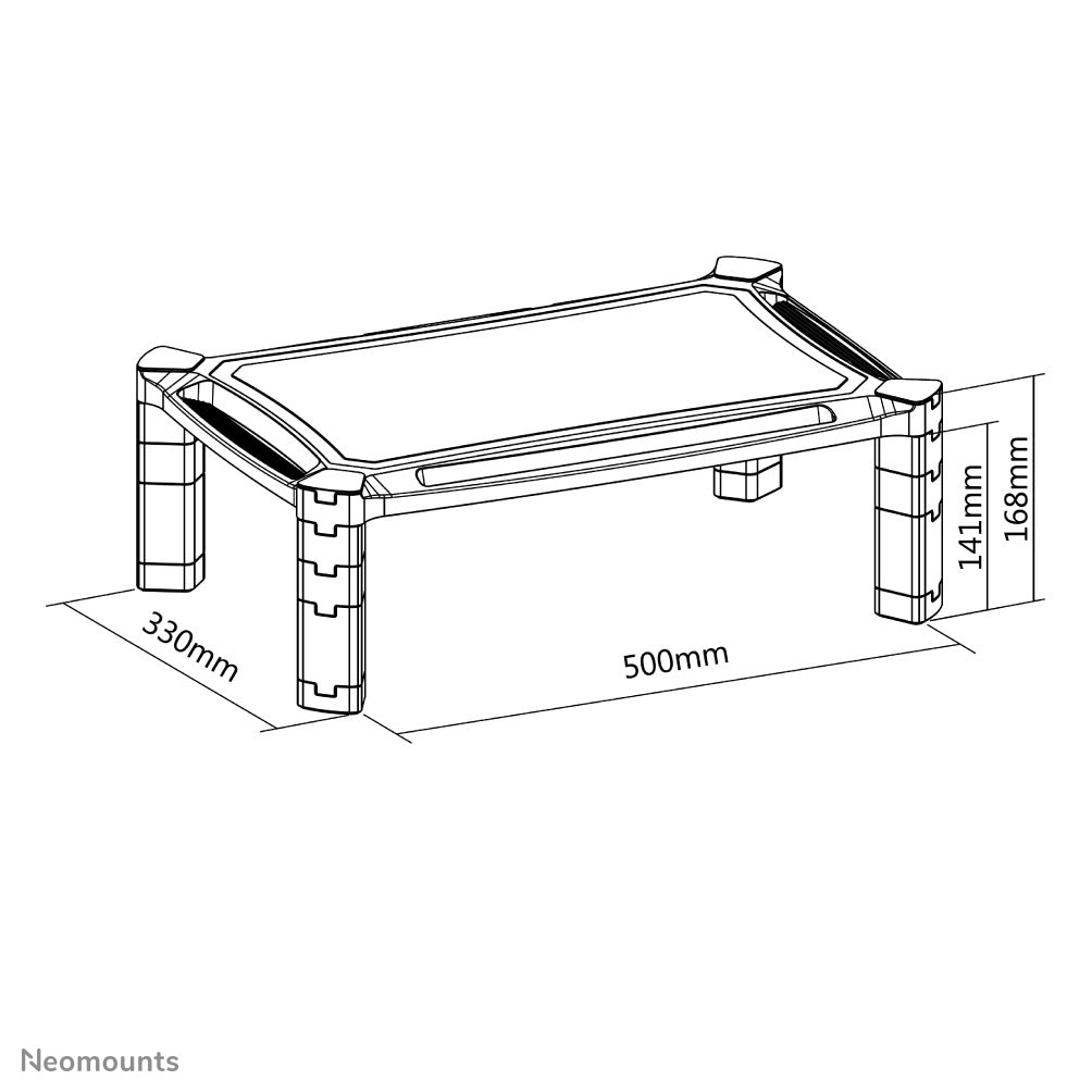 Neomounts NSMONITOR20 – Monitor-Tischständer – freistehend – 1 Monitor – 10–32" – bis 10 kg/Monitor – Schwarz