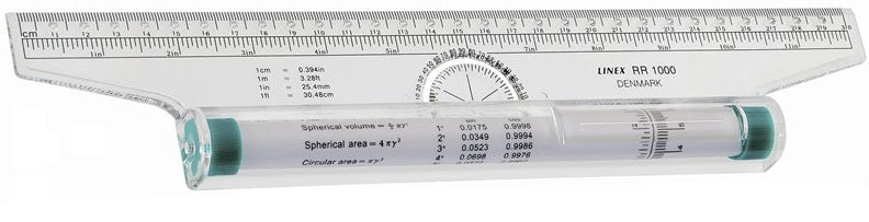 Linex Wandtafel-Lineal 30 cm – Kunststoff, Transparent, mit Rolle