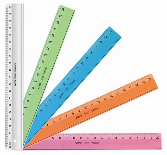 Linex Lineal – Kunststoff – 20 cm – Tuschekante