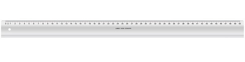 Linex Lineal – Kunststoff – 50 cm – Tuschekante, Facette