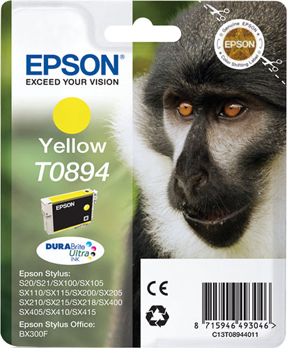 Epson Tintenpatrone T0894, Gelb, 225 Seiten – für Epson-Drucker