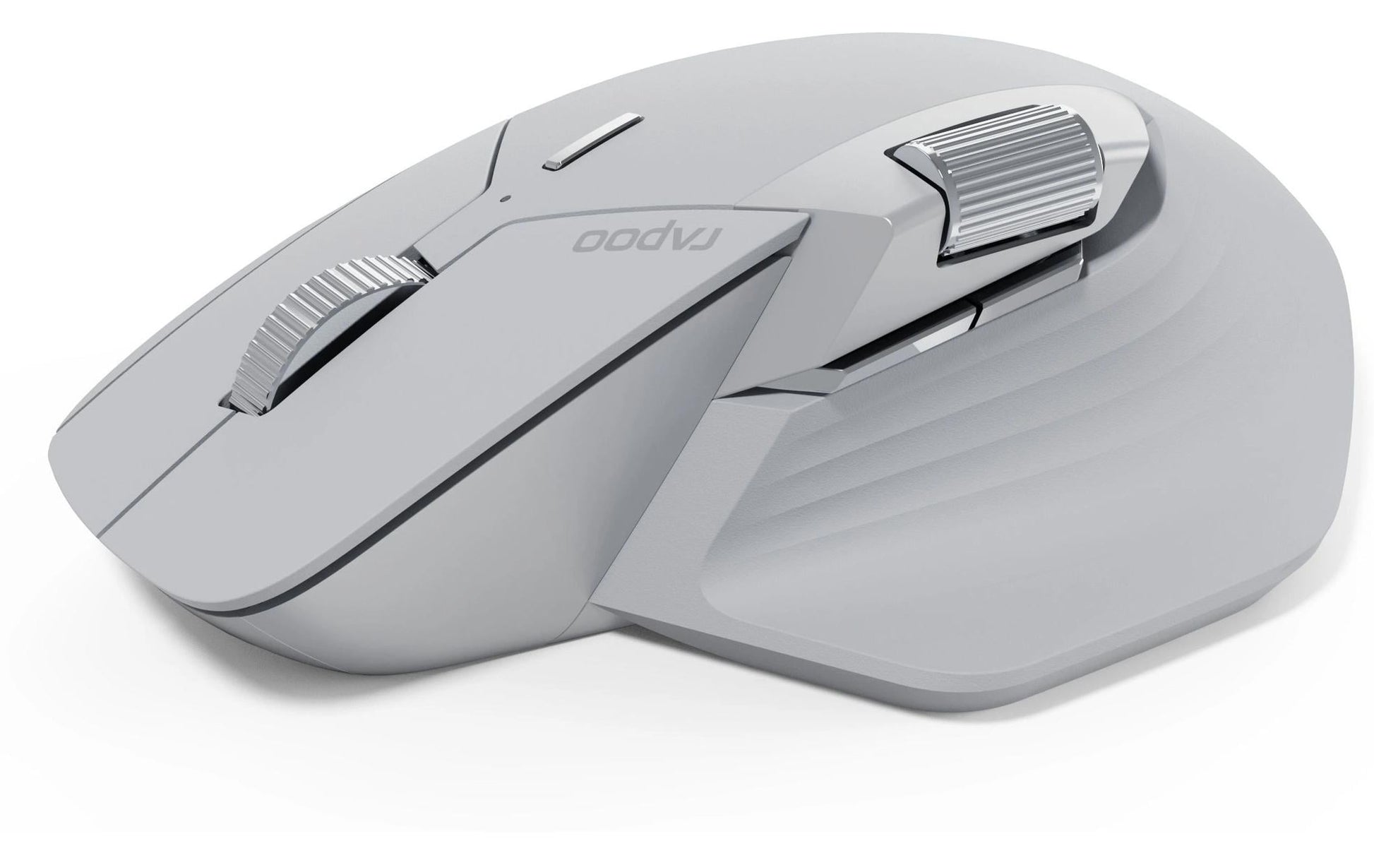 Rapoo MT760M Ergonomische Maus – kabellos, Bluetooth + 2,4 GHz, 4'000 dpi, 10 Tasten, für Rechtshänder, Grau