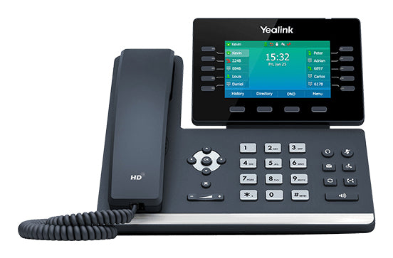 Yealink SIP-T54W – WLAN-Telefon (Handgerät), WLAN, Schwarz