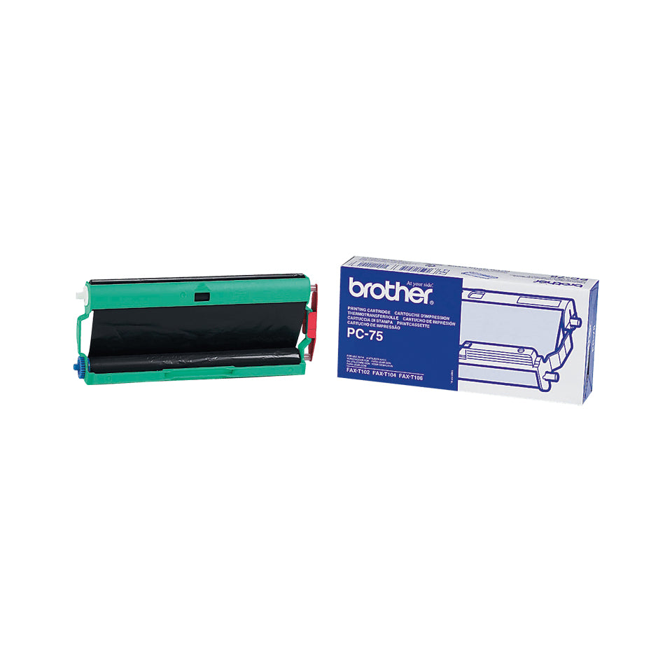 Brother Fax-Farbband-Kassette, Schwarz, für FAX-T102, FAX-T104, FAX-T106, 144 Seiten, 1 Stück