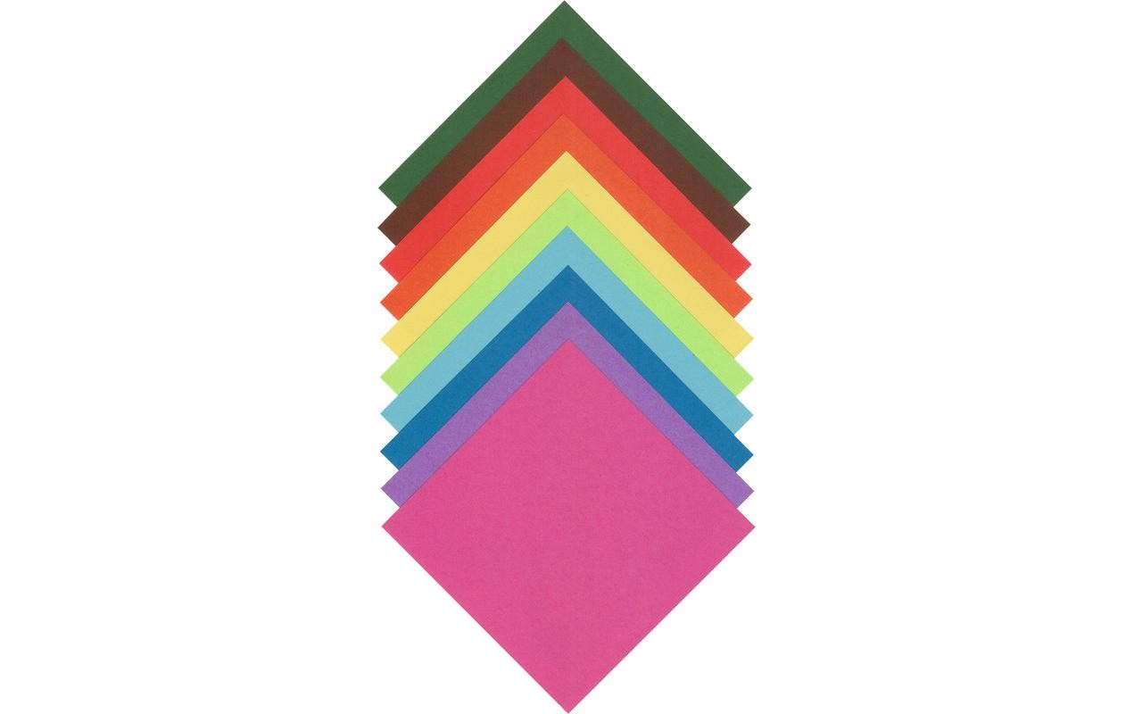 Folia Faltblätter, Basic Mix – 150 × 150 mm – 70 g/m² – sortiert – 100 Blatt