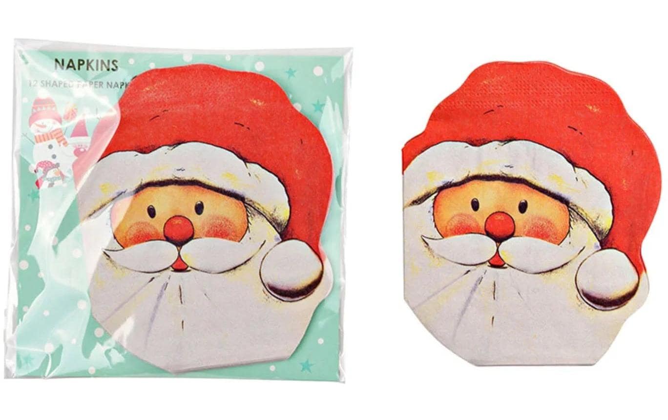 G. Wurm Servietten Nikolaus, mehrfarbig – 33 × 33 cm, 3-lagig – 12 Stück