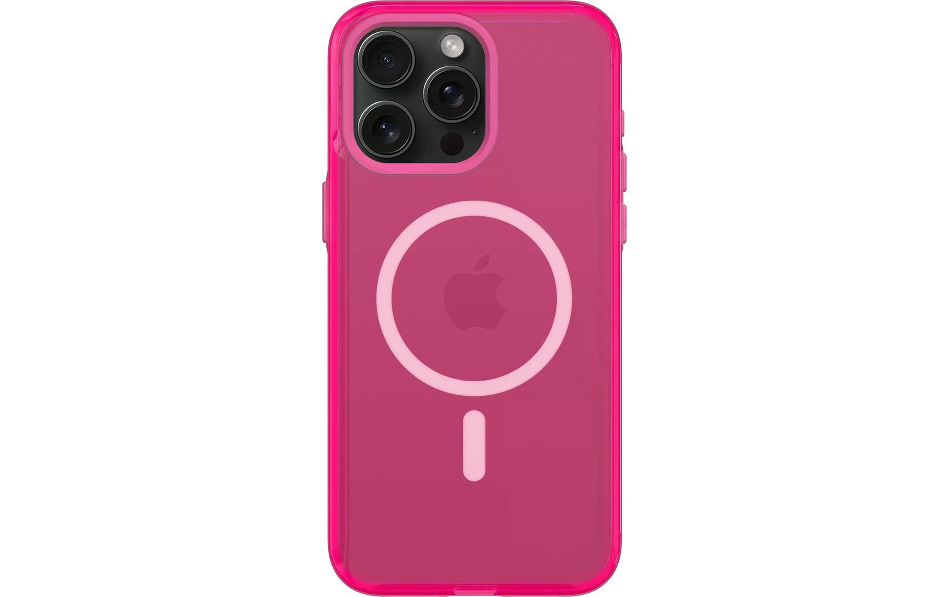 RhinoShield Backcover – für Apple iPhone 15 Pro Max – transparent/rosa – MagSafe-kompatibel, schockresistent