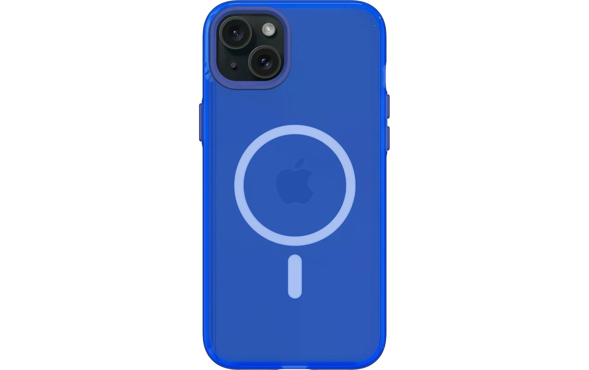 RhinoShield JellyTint Backcover – für Apple iPhone 15 Plus, MagSafe, TPE+Polyester, Cyber Blue