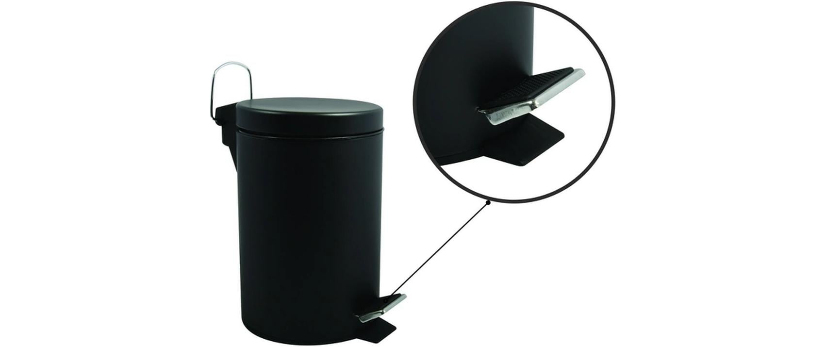 MSV Treteimer – 5 l – Stahl, rund – schwarz