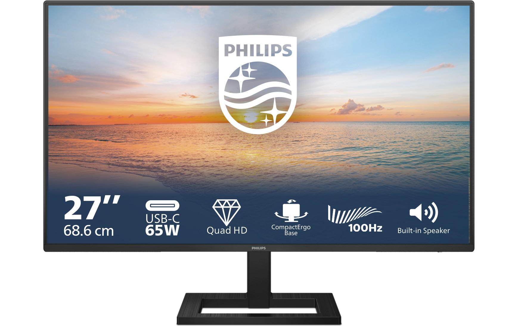 Philips 27E1N1600AE/00 – Monitor, 27" 2560 × 1440 (WQHD), IPS, 100 Hz, 350 cd/m²