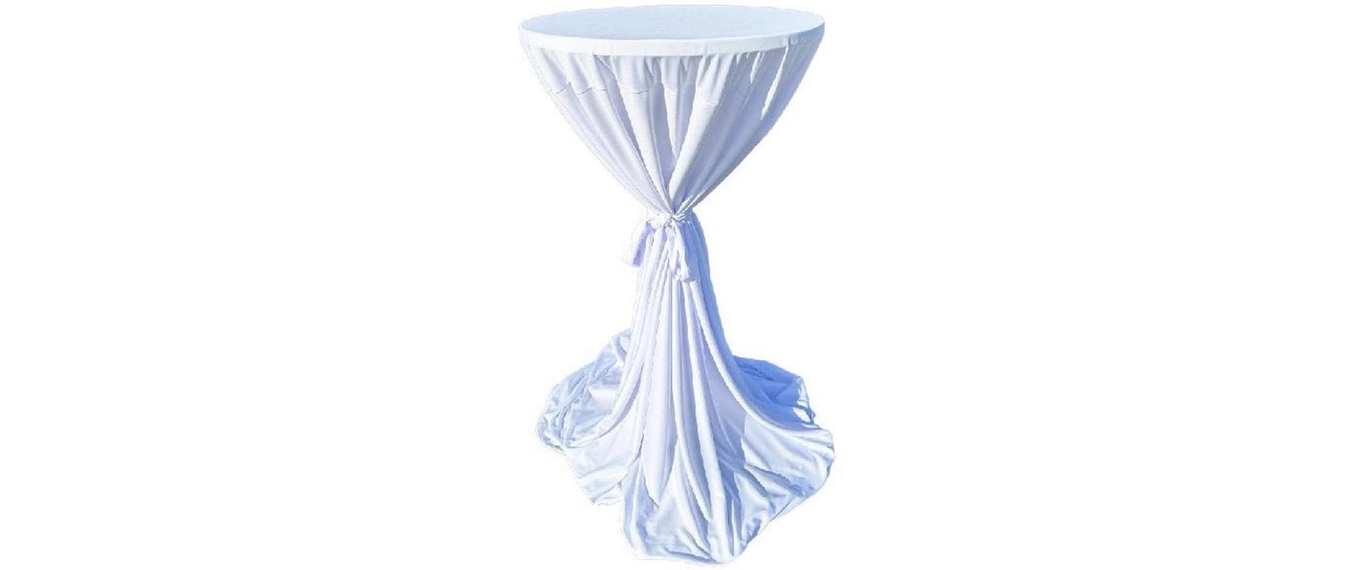 dameco Stehtisch-Husse – Ø 80–90×146 cm, Polyester, Weiss