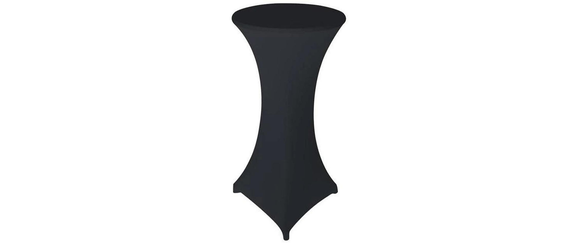 dameco Stehtisch-Husse – Ø 60×120 cm, Polyester/Elastan, Schwarz